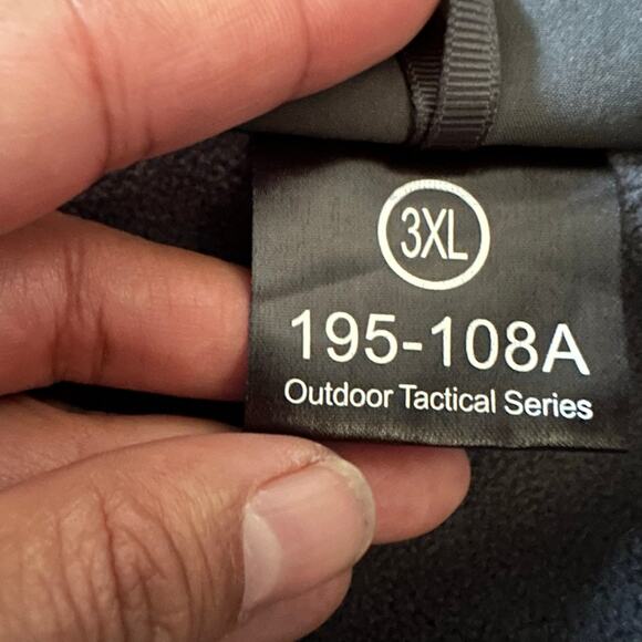 ESDY Outdoor Tactical Full Zip Hooded Jacket Soft Shell Charcoal Gray Size 3XL - Picture 11 of 12